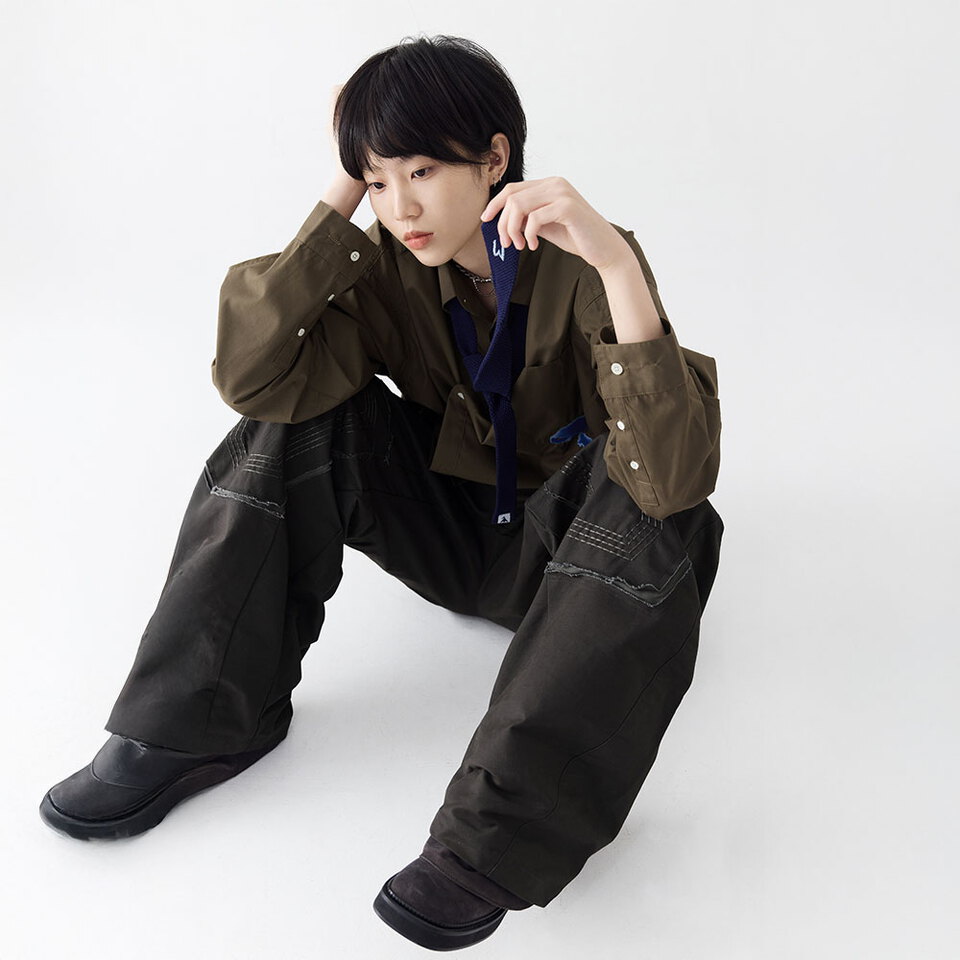 補丁弧形褲 Patch Curved Pants
