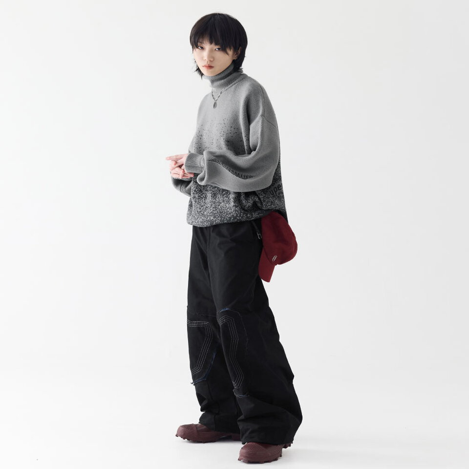 補丁弧形褲 Patch Curved Pants