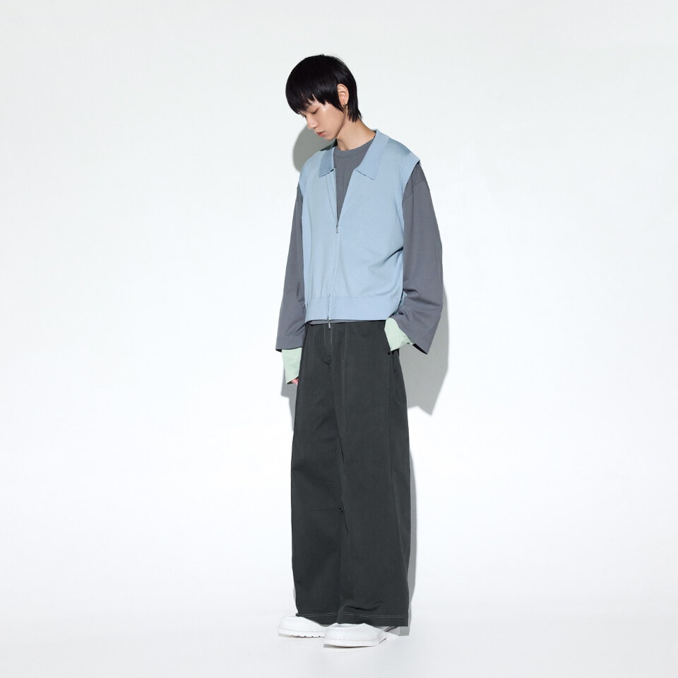 摺線直筒褲 Pastel Pleated Pants