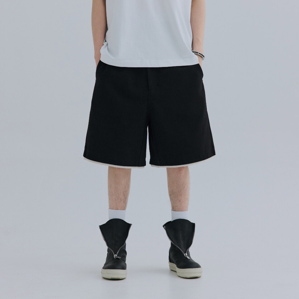 MSN1704-262 休閒短褲 Layered Edge Sweatshorts