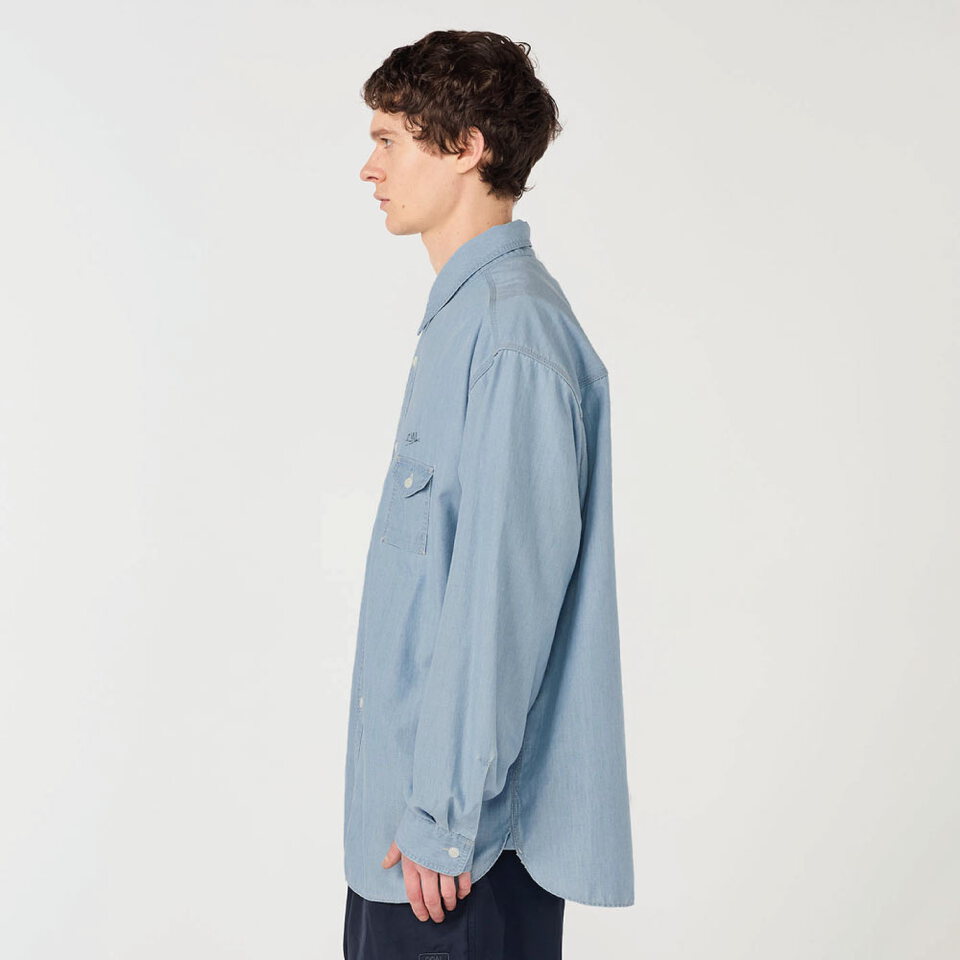 寬版襯衫 Regular Collar Chambray Shirt