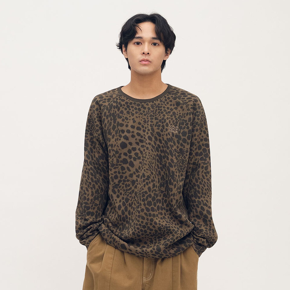 豹紋棉質長TEE