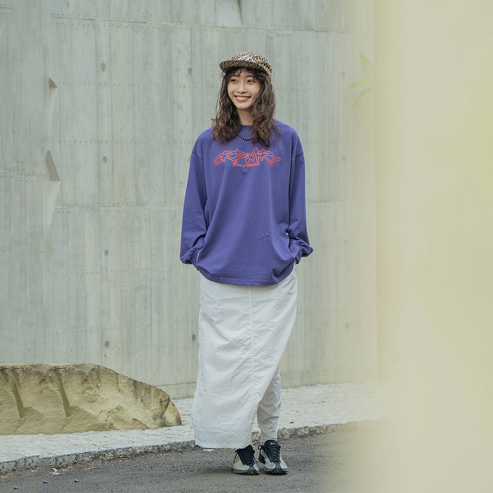 鯨魚照片塗鴉長TEE