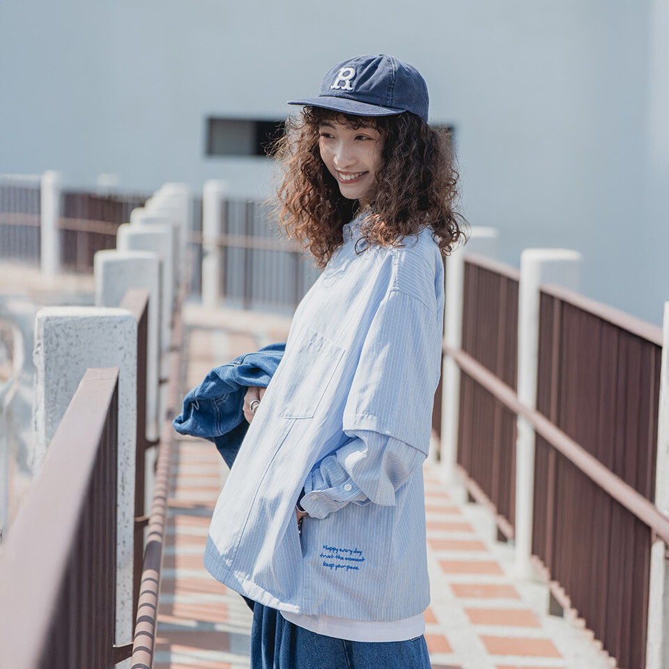 ORD0211-261 ORDINARY X PLAIN ME 可拆條紋襯衫