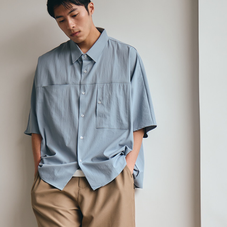 PBP0210-262 蝙蝠袖寬版襯衫 LOOSE POCKET SHIRT