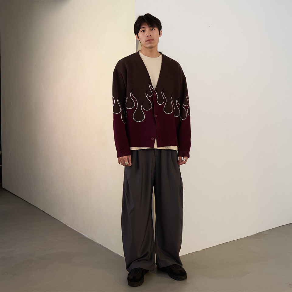 火焰針織開襟衫 FLAME CARDIGAN