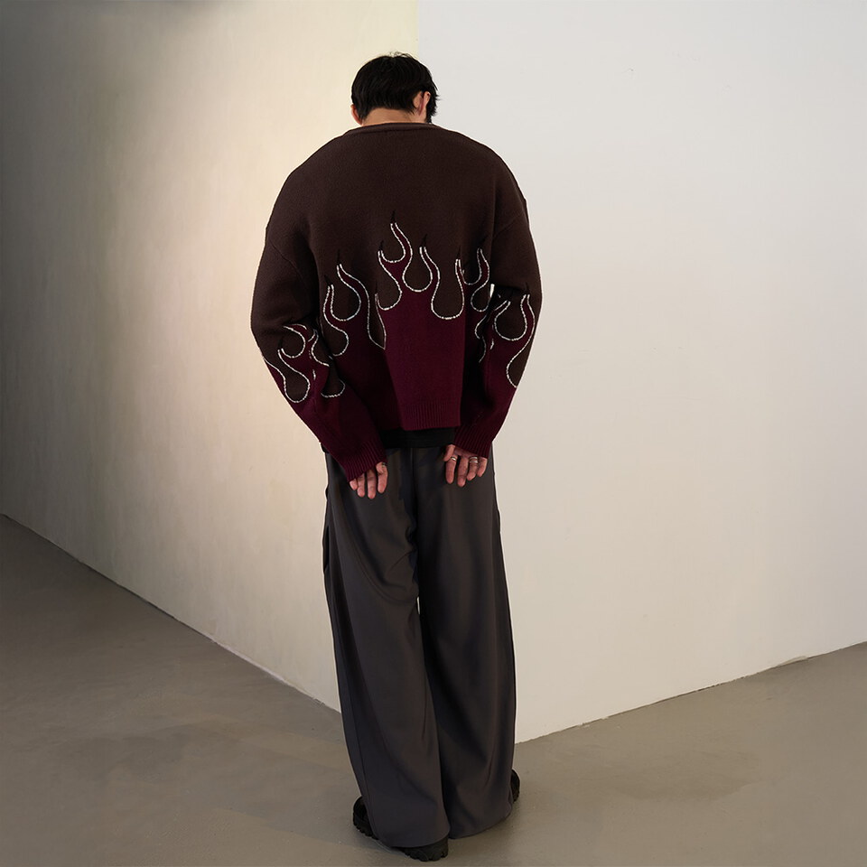 火焰針織開襟衫 FLAME CARDIGAN