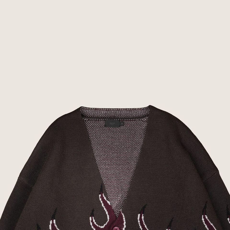 火焰針織開襟衫 FLAME CARDIGAN