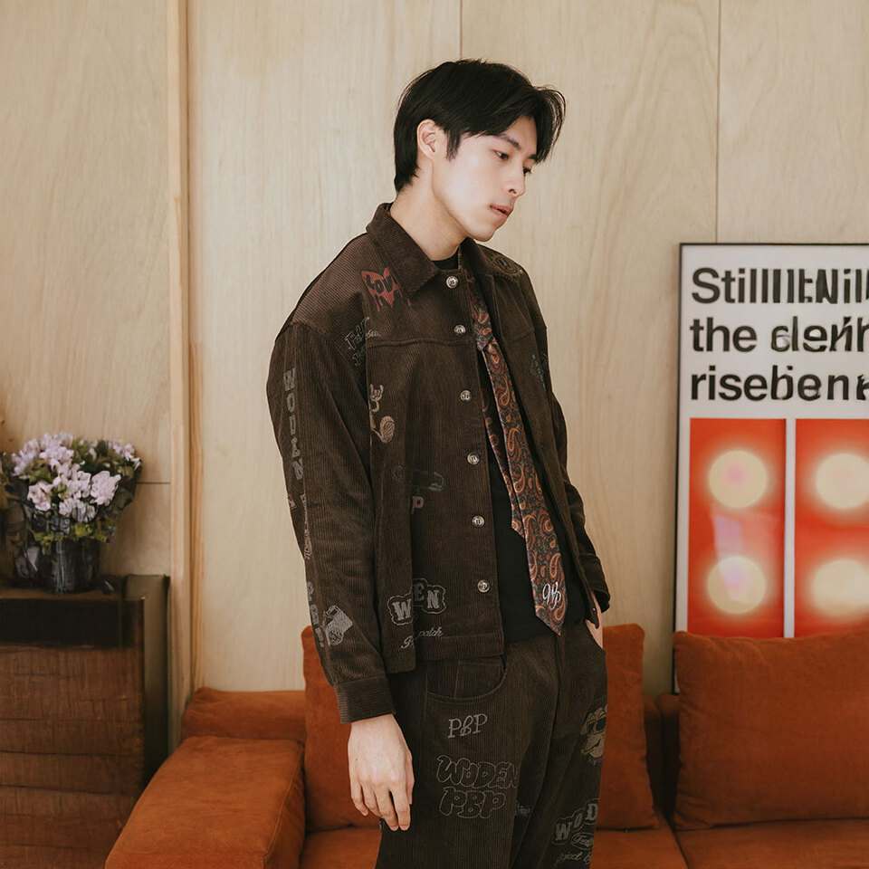 PBP1110-252 燈芯絨印花外套 Senior cords Corduroy Jacket