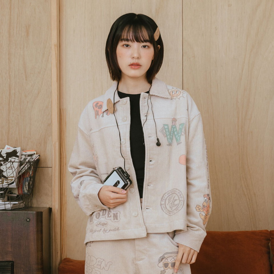 燈芯絨印花外套 Senior cords Corduroy Jacket