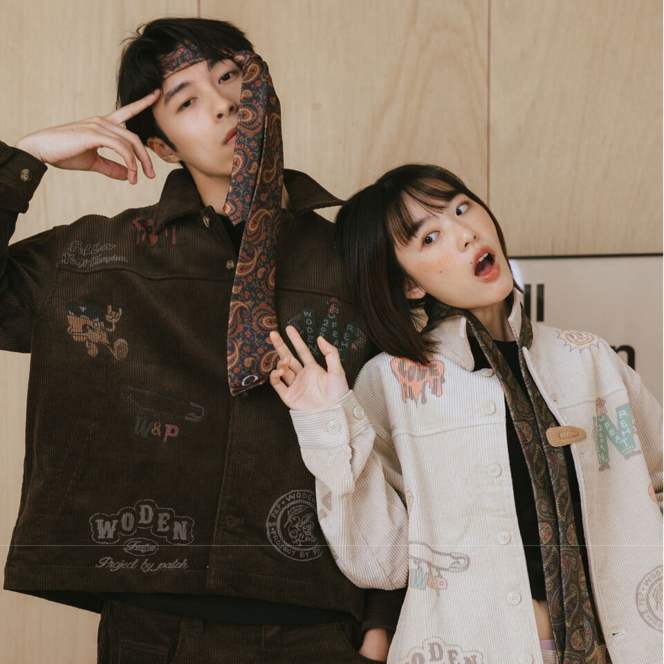 燈芯絨印花外套 Senior cords Corduroy Jacket
