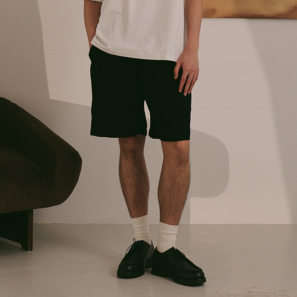 泡泡紗打褶短褲 WAFFLE SHORTS