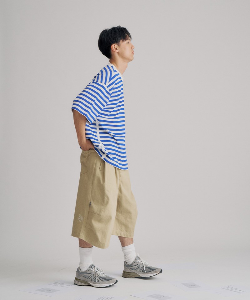 clip by clip OVERSIZE條紋TEE