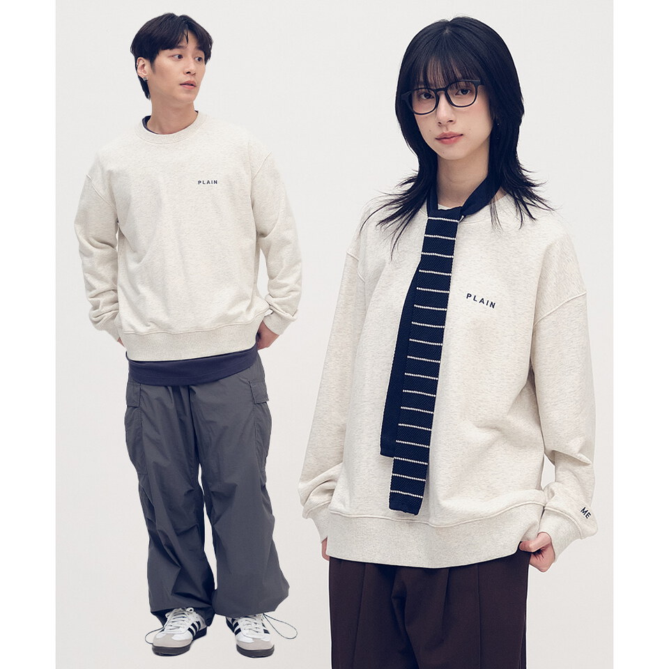 PLN0080-252 PLAIN刺繡大學TEE