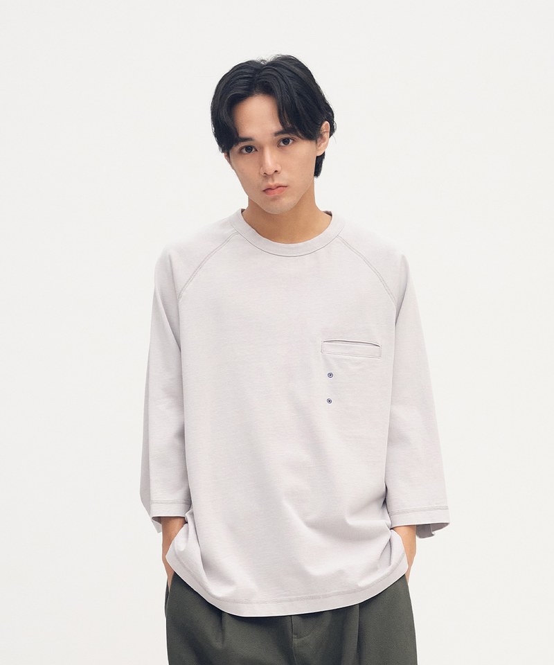 PLN0083-252 clip by clip MEMO口袋水洗TEE