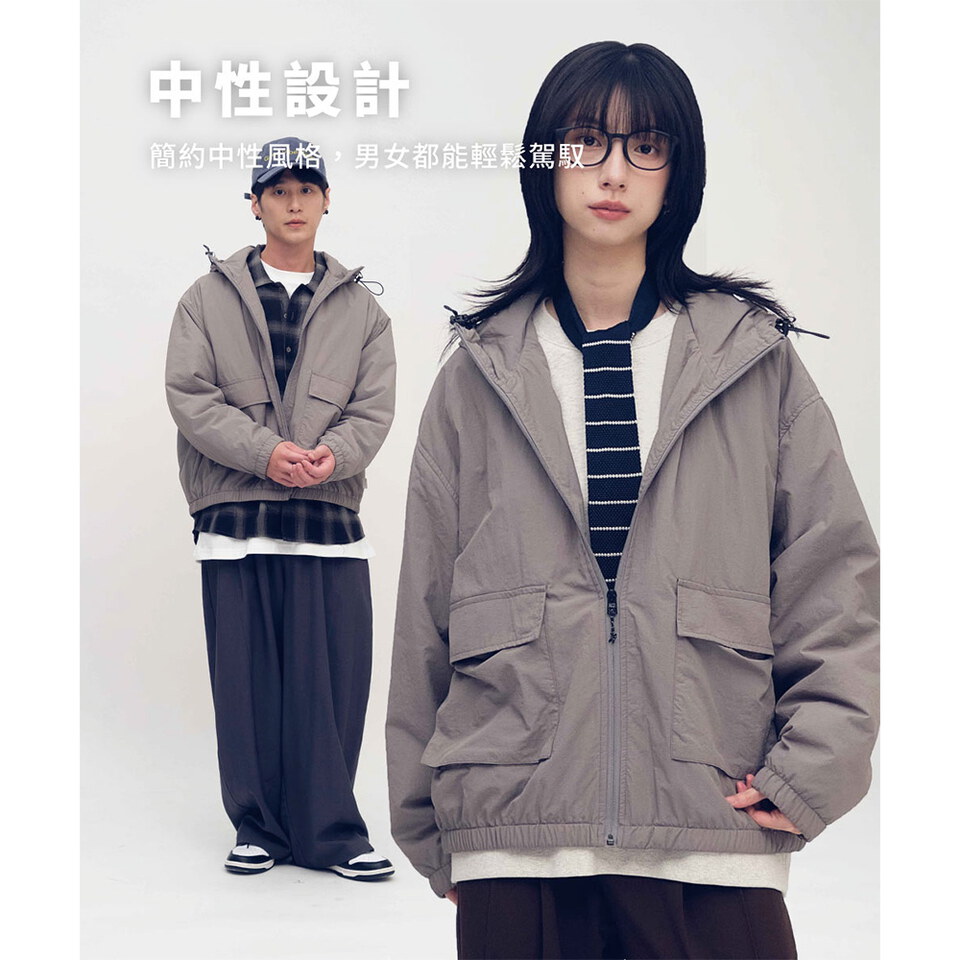 YOBI秋冬鋪棉連帽外套