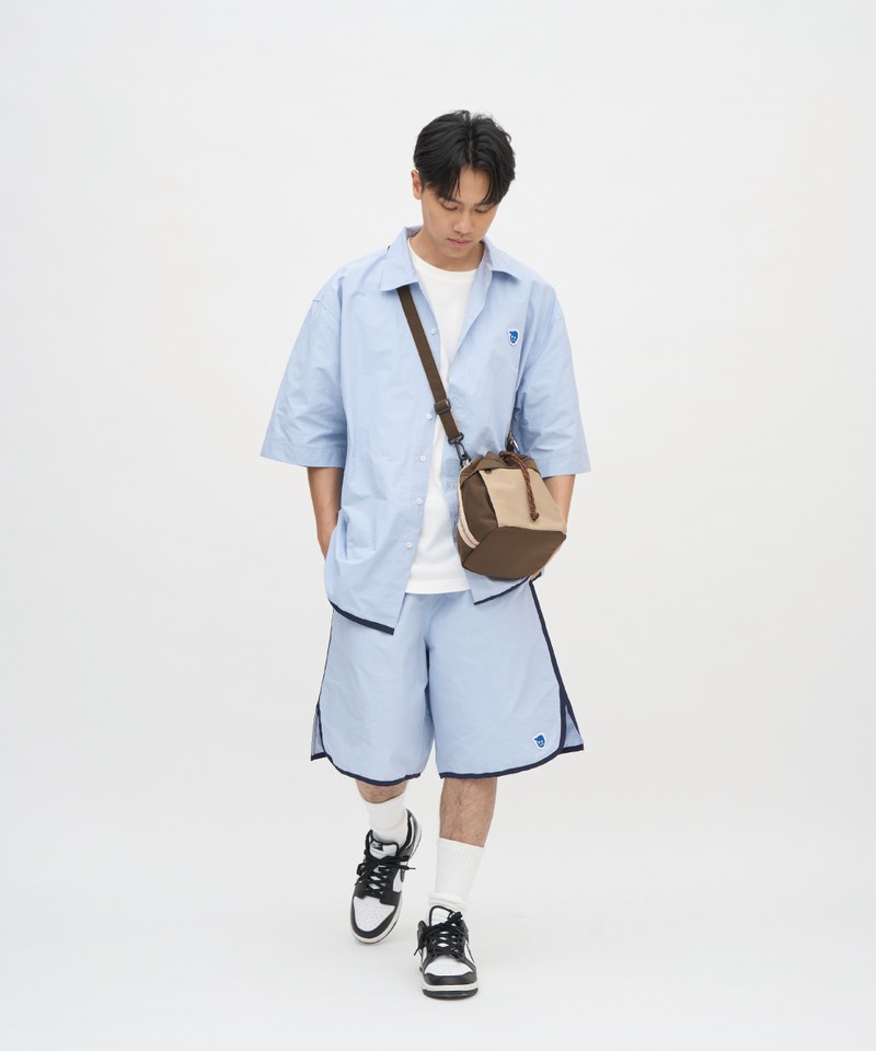 小P社長滾邊開衩短褲