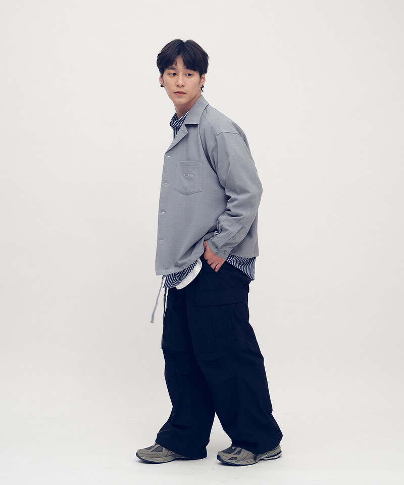 PLAIN西料開領口袋襯衫