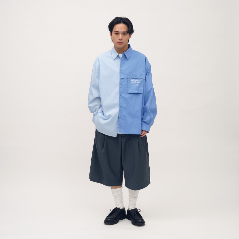 clip by clip MEMO拼接襯衫