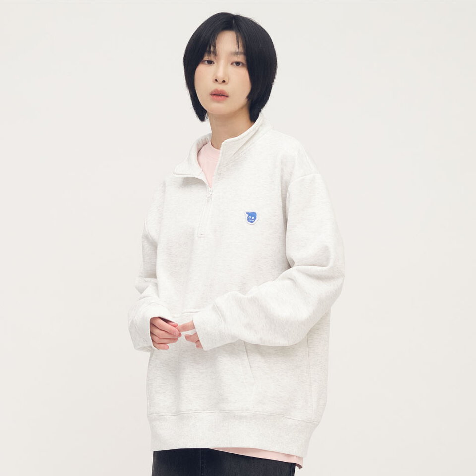 小P社長半門襟立領大學TEE
