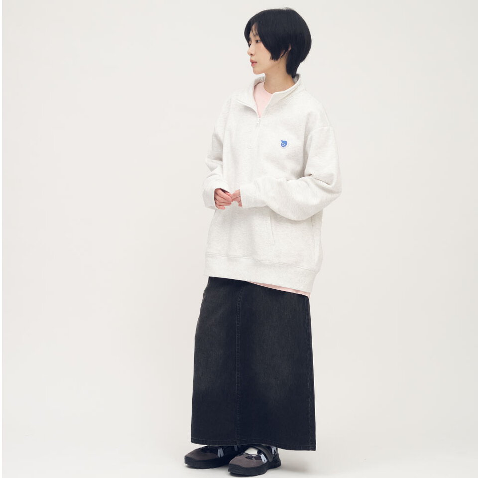 小P社長半門襟立領大學TEE