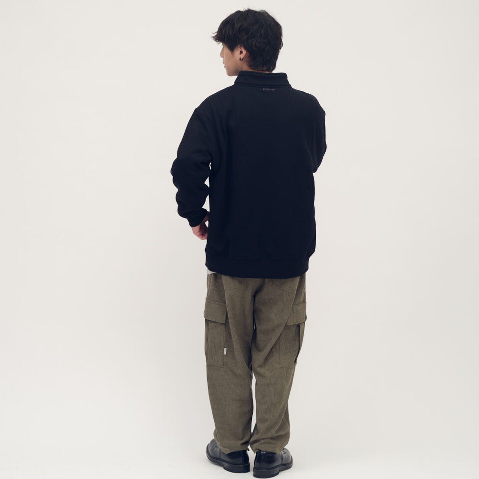 小P社長半門襟立領大學TEE