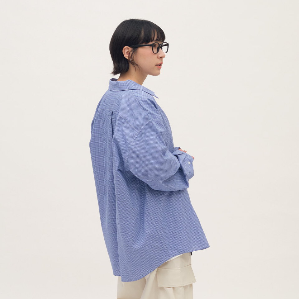 小P社長格紋長袖襯衫