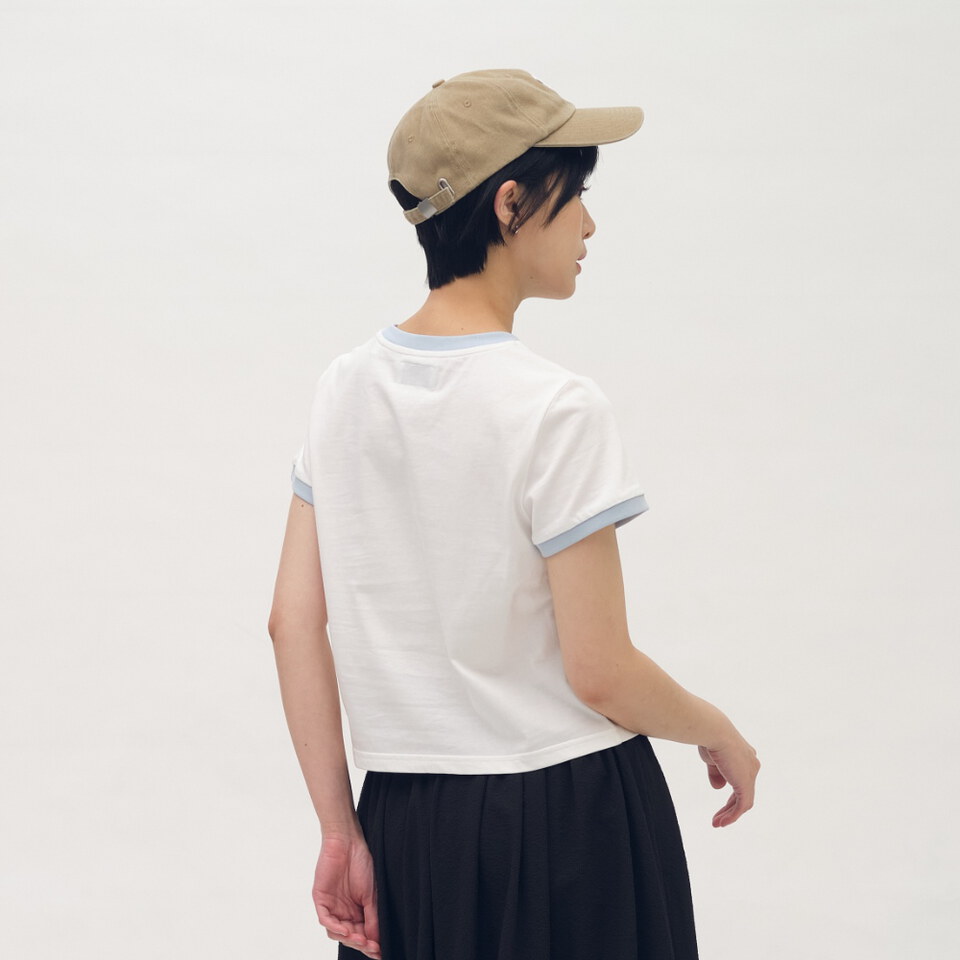 小P社長撞色拼接TEE