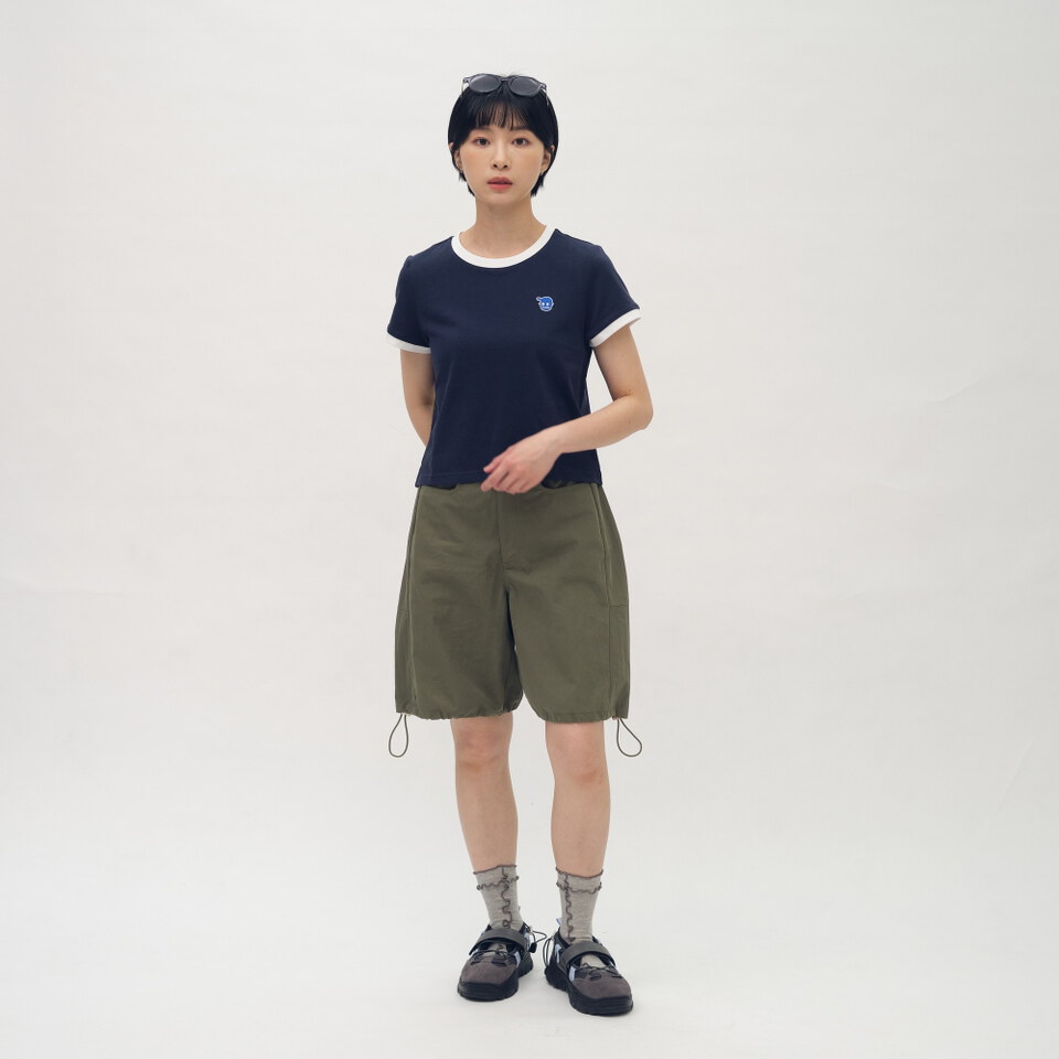 小P社長撞色拼接TEE