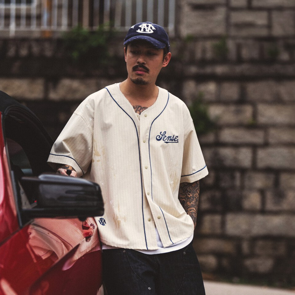 SNS0228-262 sense x Katol 聯名棒球衫 Chain-Stitch Baseball Jersey