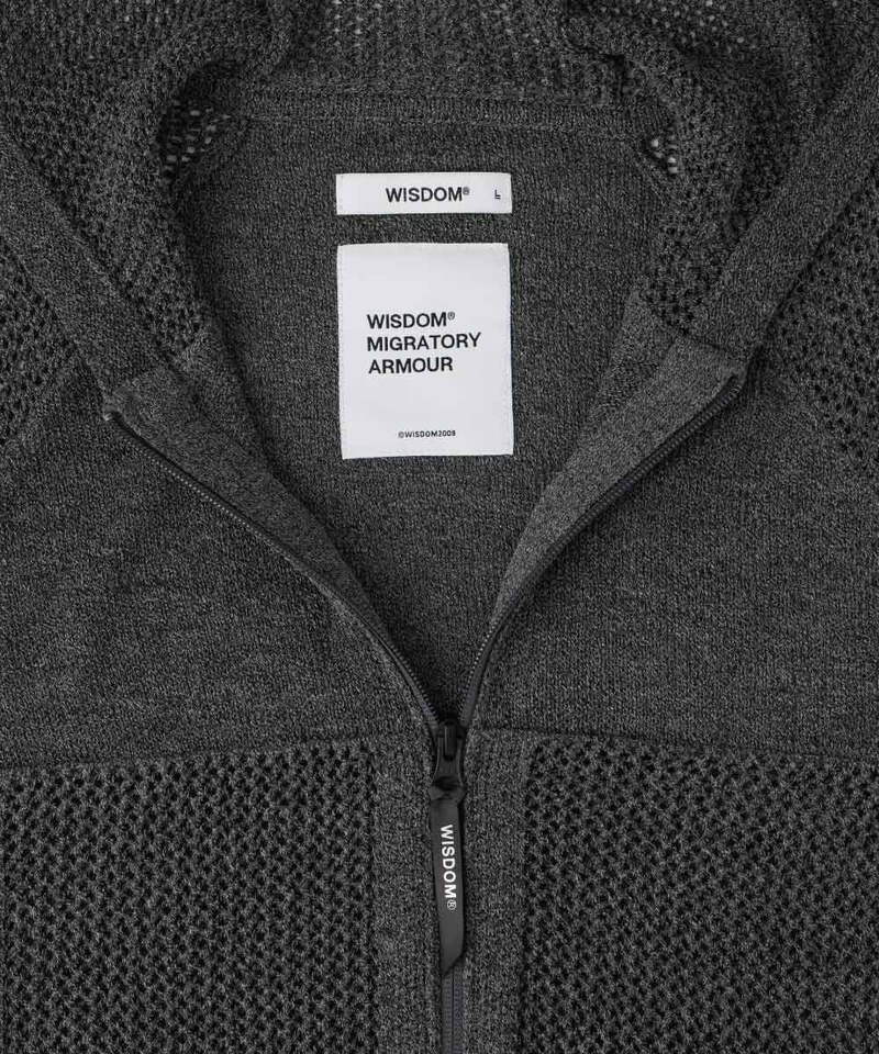 WISDOM 連帽針織外套 ZIP UP SWEATER HOODIE