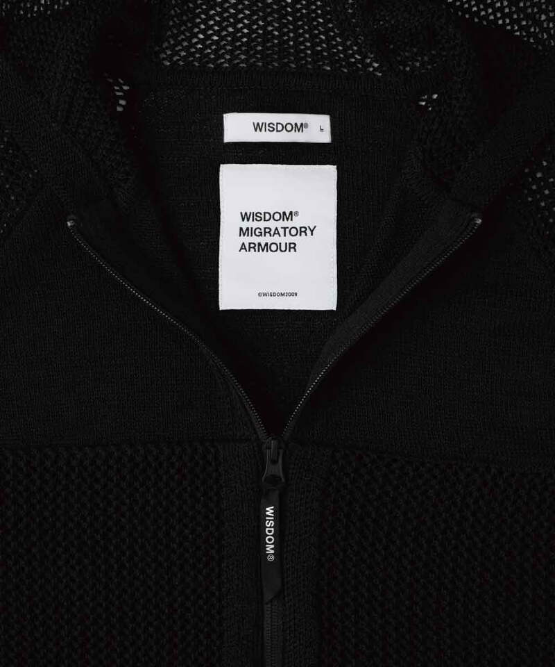 WISDOM 連帽針織外套 ZIP UP SWEATER HOODIE