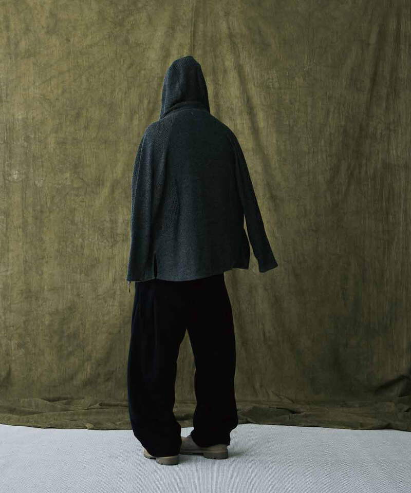WISDOM 連帽針織外套 ZIP UP SWEATER HOODIE