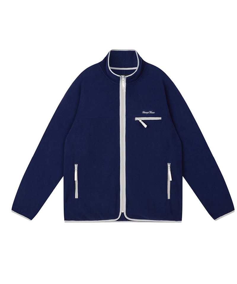 WSP1103-232 撞色邊搖粒拉鍊外套 Full-zip Fleece Jacket