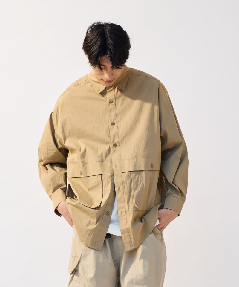 全天候舒適口袋OVERSIZE襯衫