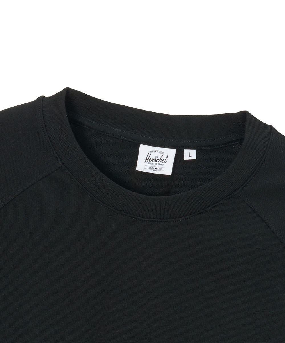 中性拉克蘭袖拼布口袋大學Tee