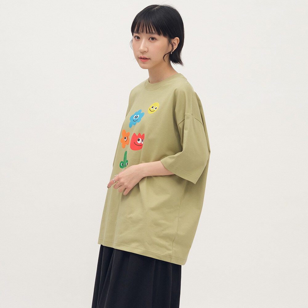 JNP01175-261 防曬涼感 心花朵朵開圖TEE2.0