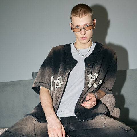 貼布棒球衫 Bone Applique Baseball Jersey