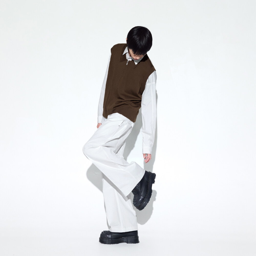 摺線直筒褲 Pastel Pleated Pants