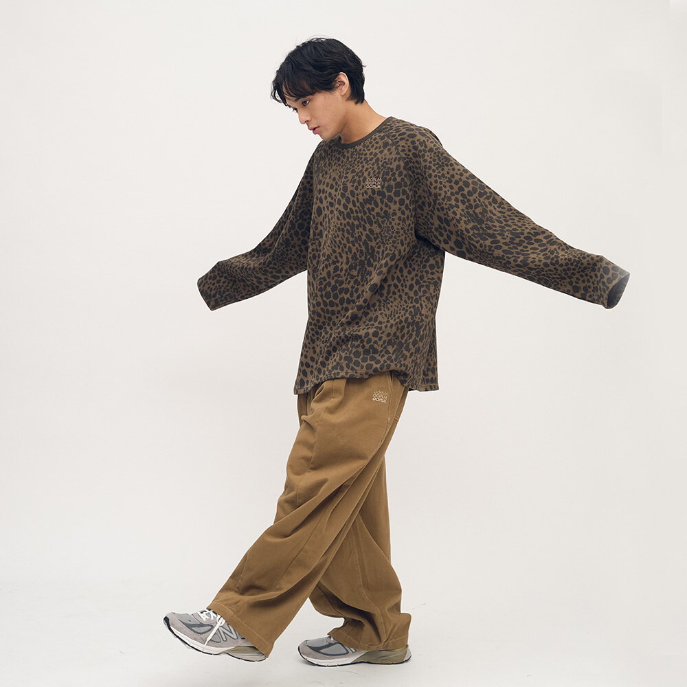 豹紋棉質長TEE