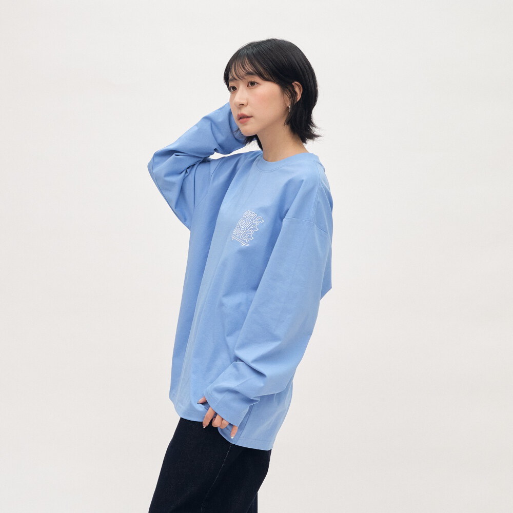 臘腸狗狗滑板長袖TEE