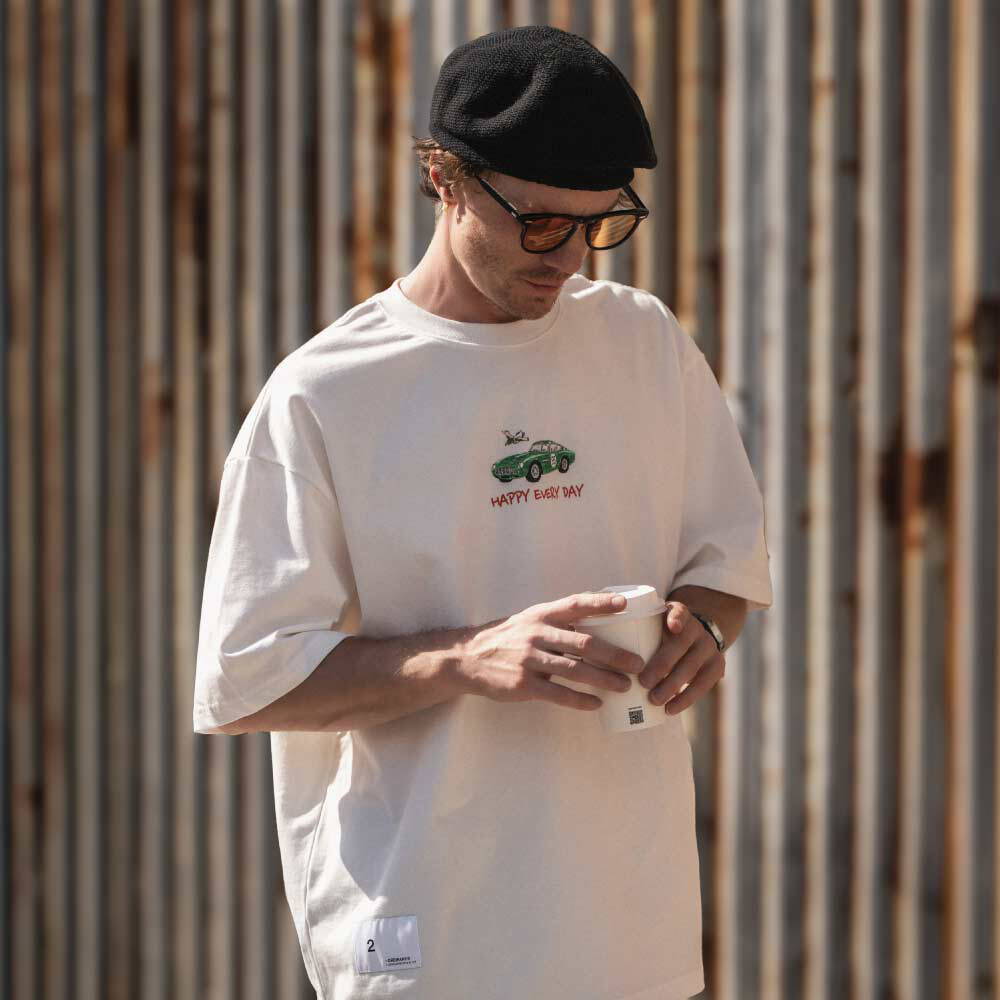 復古蠟筆角色短TEE