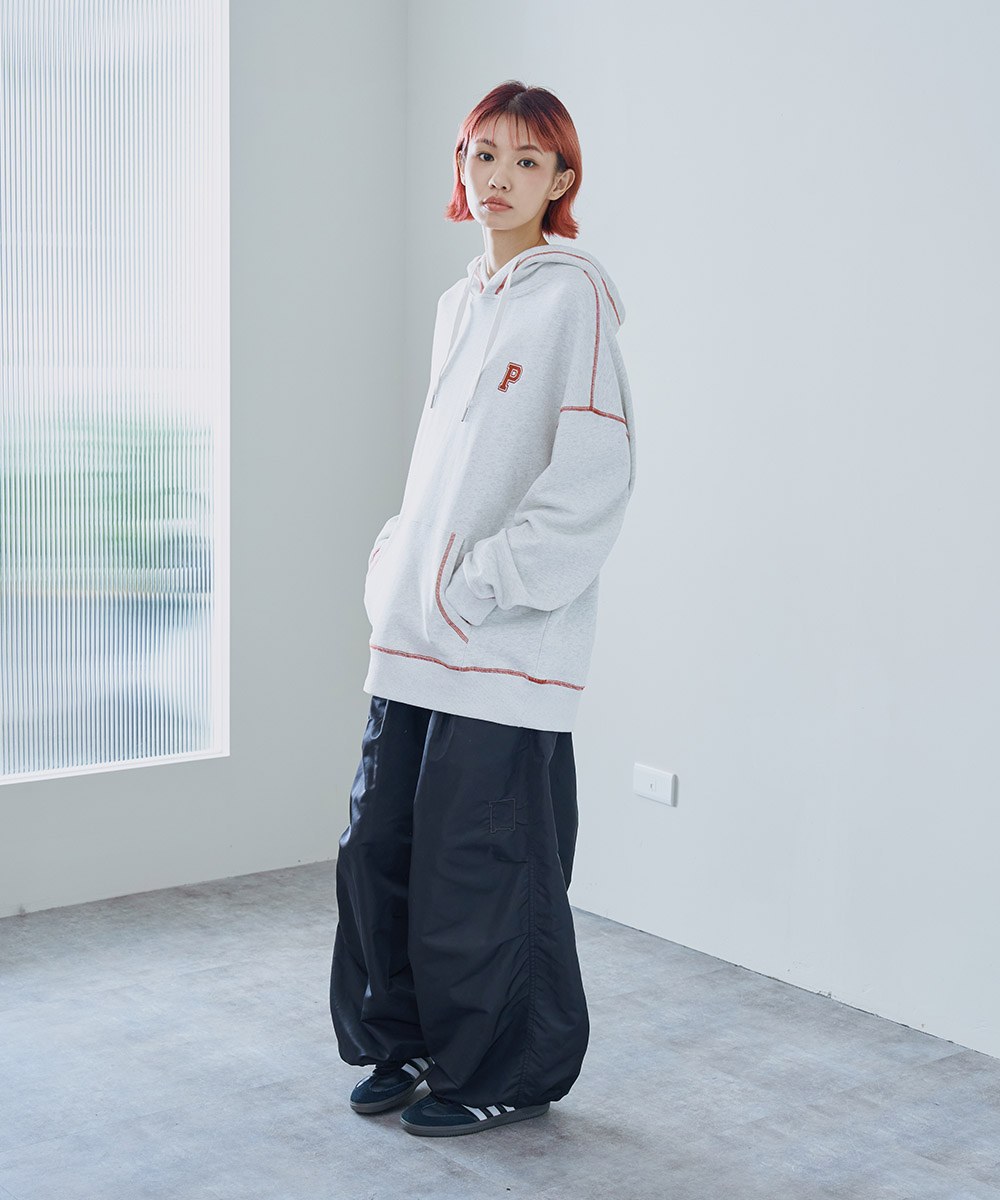P-logo 撞色車線帽TEE