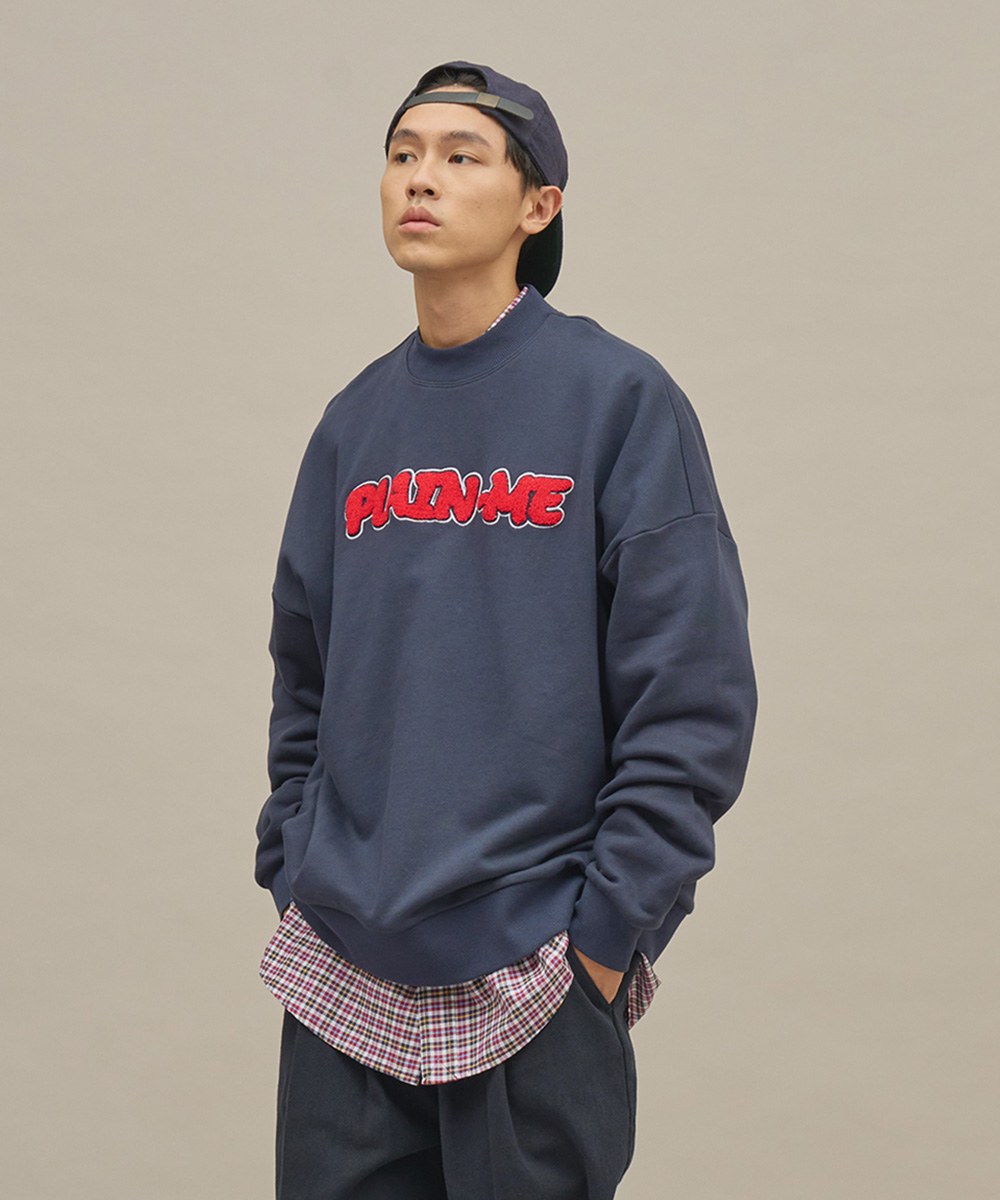 plain-me 經典毛巾繡大學Tee
