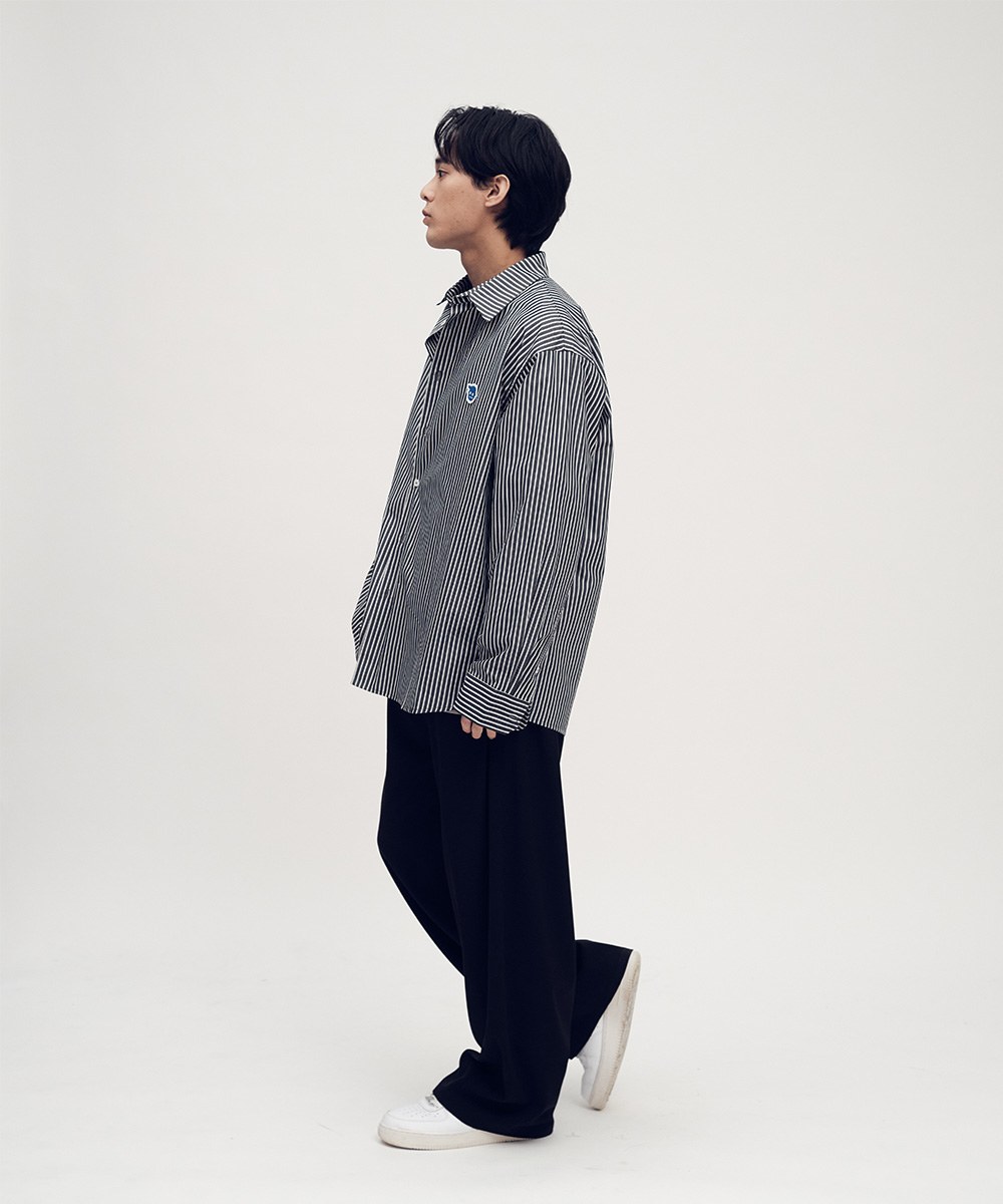 小P社長日常條紋襯衫