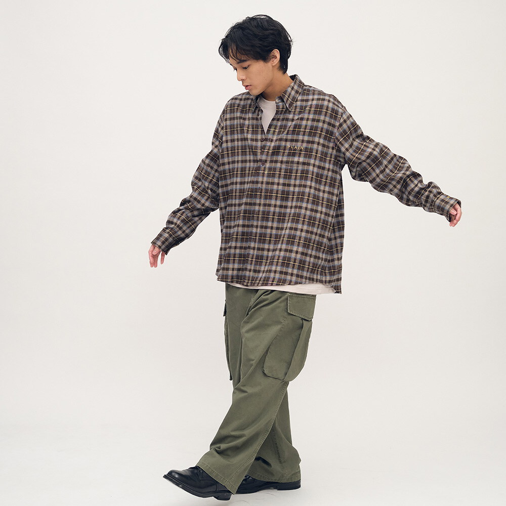 PLAIN格紋口袋襯衫