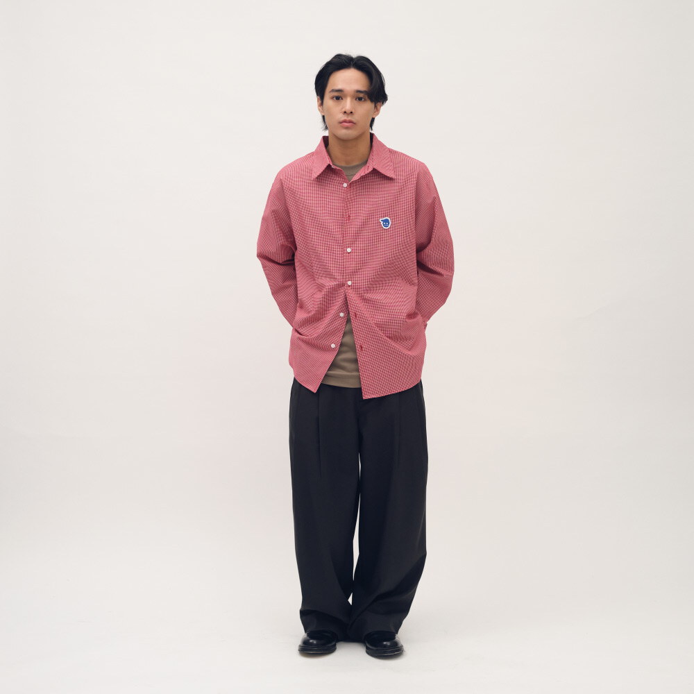 小P社長格紋長袖襯衫