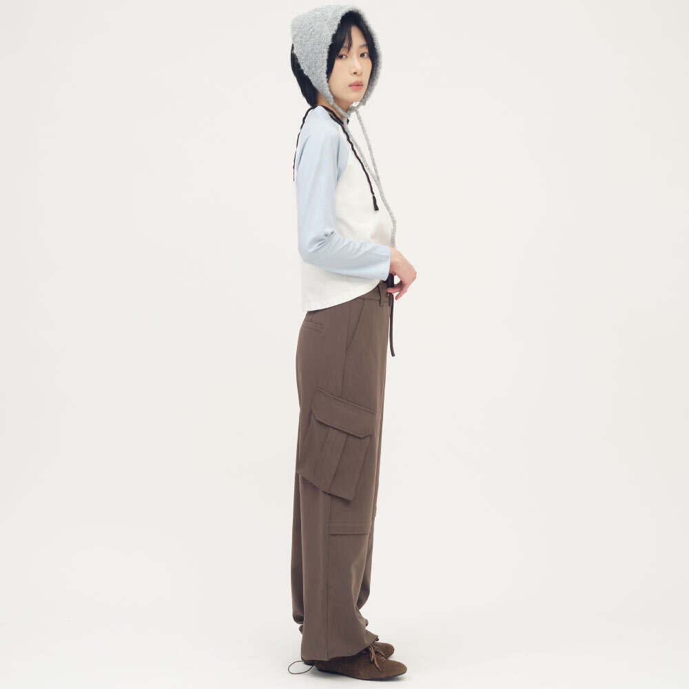 小P社長拼色連肩長袖TEE