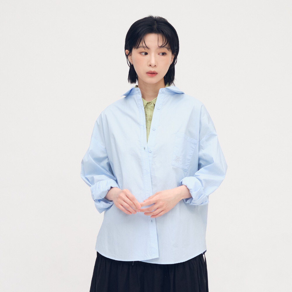 後開叉細節襯衫