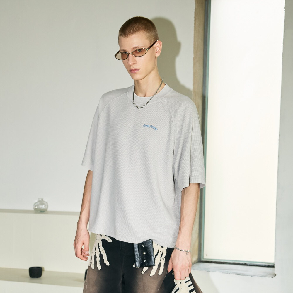SNS0155-262 水洗華夫格短Tee Pigment Dyed Waffle Boxy Tee